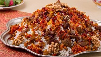 طرز تهیه گردو پلو مجلسی خوشمزه+فیلم