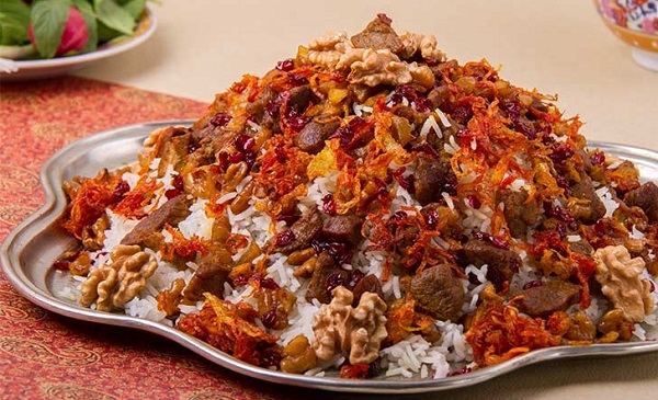 طرز تهیه گردو پلو مجلسی خوشمزه+فیلم