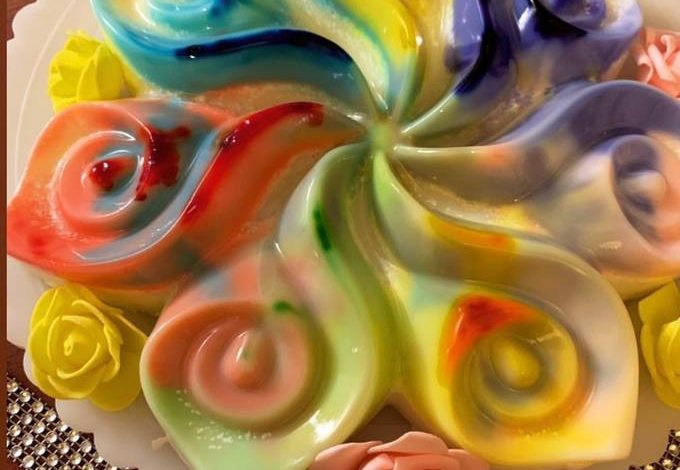 آموزش ژله آبرنگی زیبا و مجلسی+فیلم