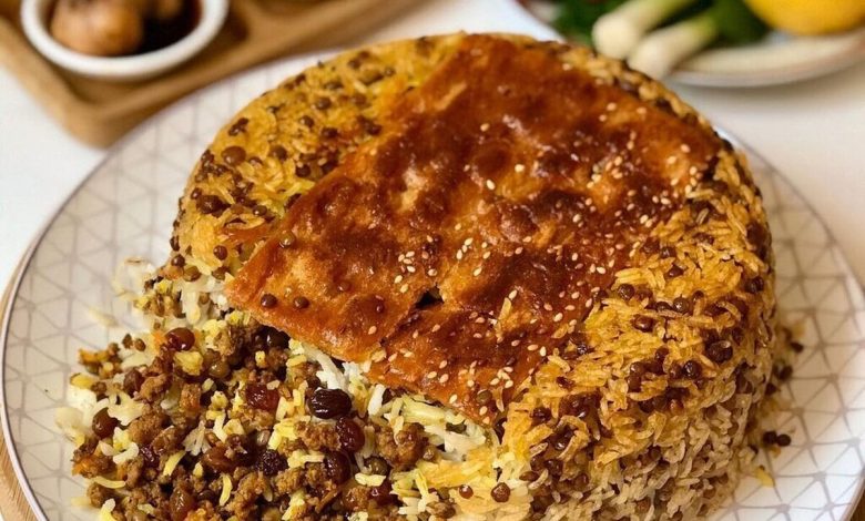 طرز تهیه عدس پلو مجلسی+ فیلم