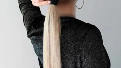 بستن دم اسبی با کش مو