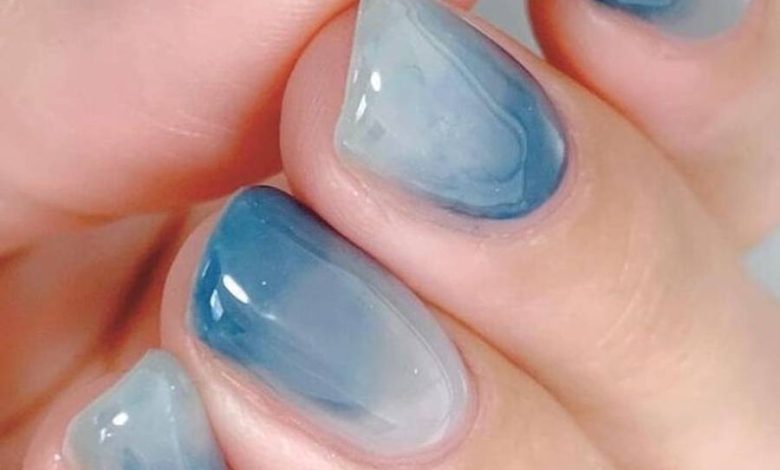 آموزش طرح ناخن آبرنگی جذاب دخترانه + فیلم