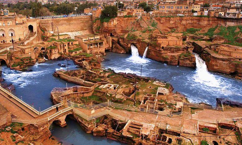 سازههای آبی شوشتر یادگار به جا مانده از عصر داریوش هخامنشی + فیلم