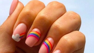 آموزش لاک ژل رنگین کمانی زیبا + فیلم