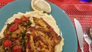 طرز تهیه پوره سیب زمینی مخصوص با مرغ گریل شده + فیلم