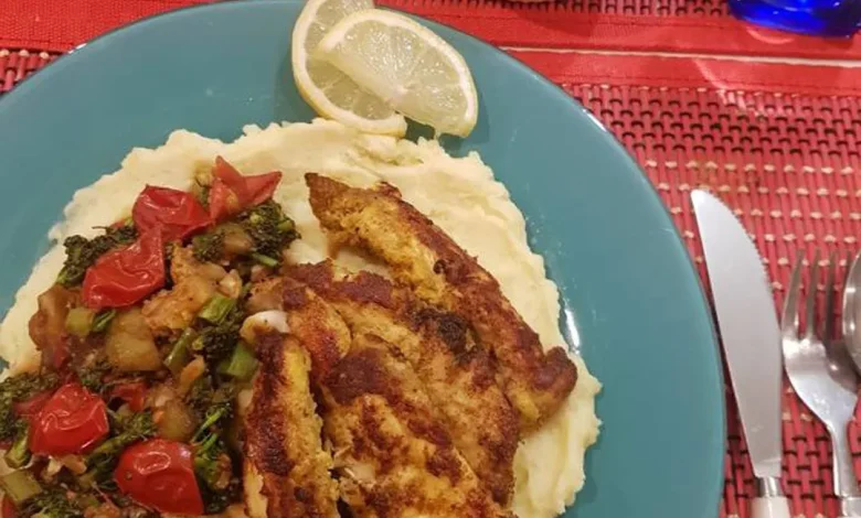 طرز تهیه پوره سیب زمینی مخصوص با مرغ گریل شده + فیلم