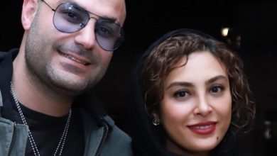 قاب عاشقانه حدیثه تهرانی و همسرش وایرال شد + عکس
