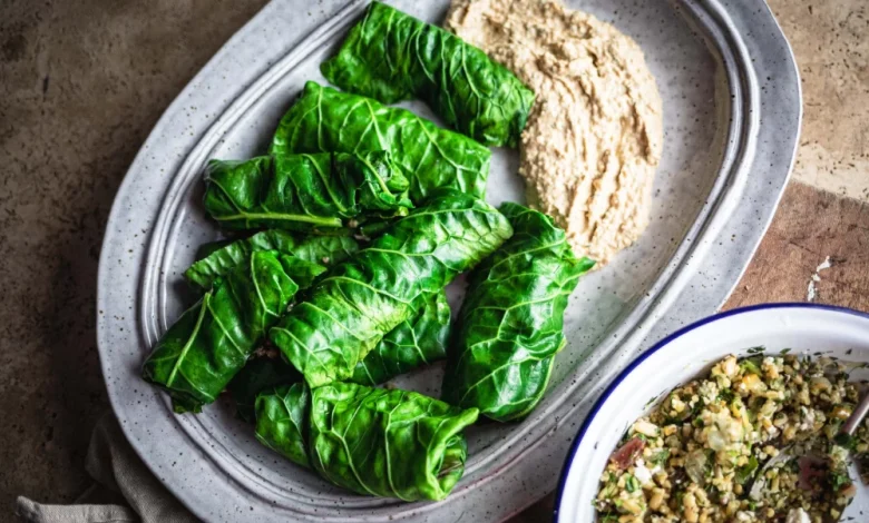 طرز تهیه دلمه اسفناج سالم و فوری + فیلم