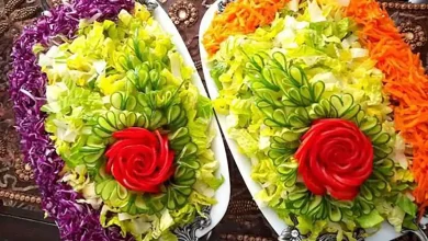 بهترین ایده تزیین سالاد مجلسی + فیلم