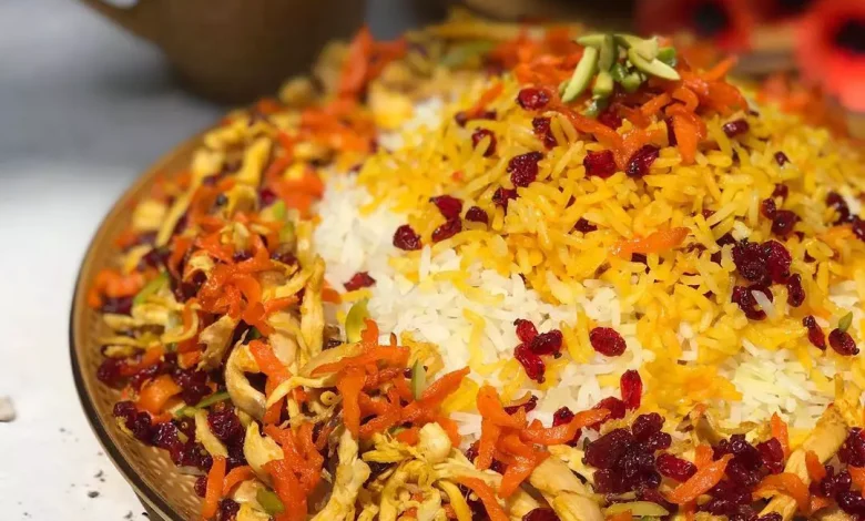 طرز تهیه زرشک پلو با مرغ متفاوت + فیلم