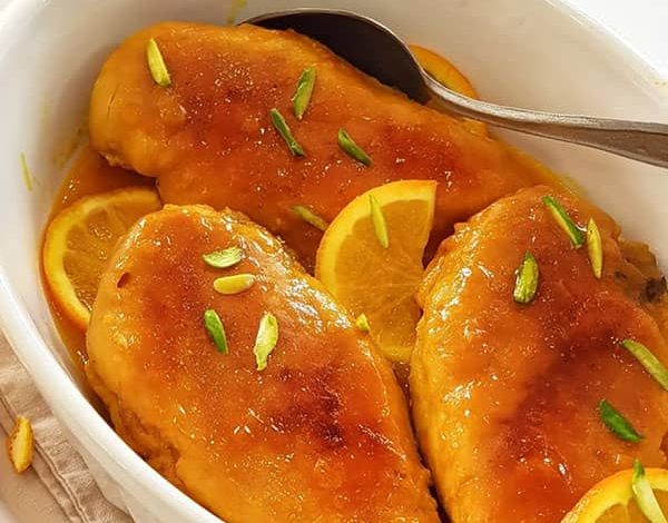 طرز تهیه مرغ پرتقالی خوشمزه + فیلم