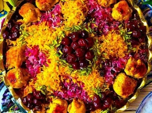 طرز تهیه آلبالو پلو مجلسی خوشمزه + فیلم