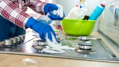 پاک کردن لکه‌ گاز