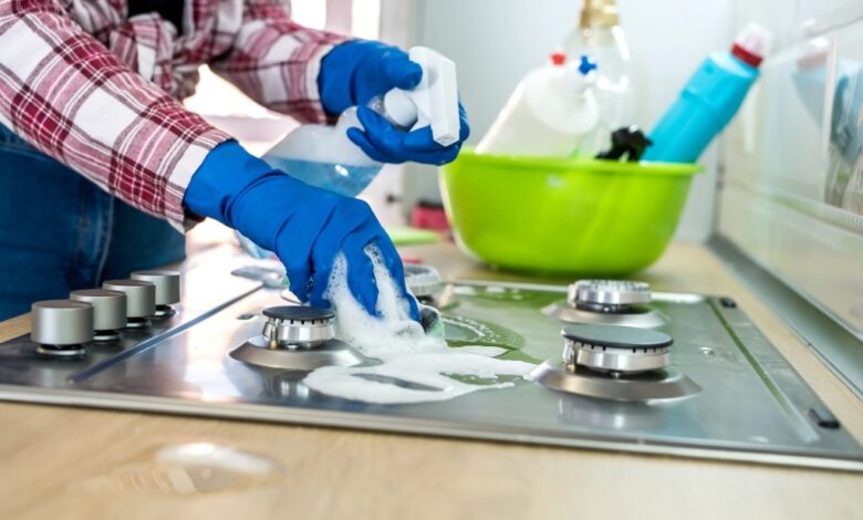 پاک کردن لکه گاز