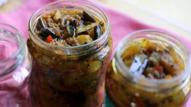 طرز تهیه ترشی لوبیا سبز و بادمجان با طعمی خاص!